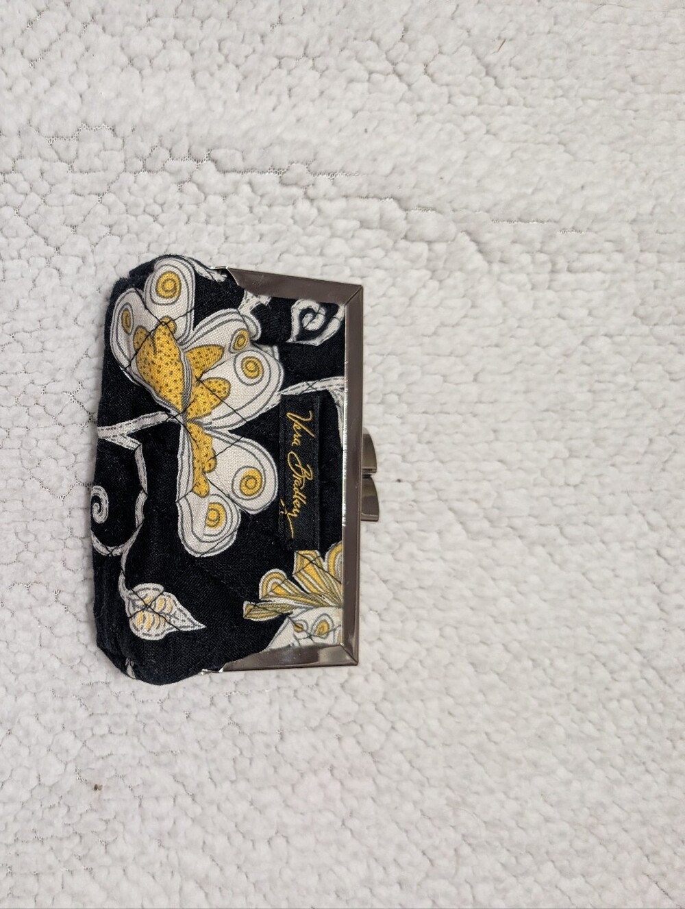Vera Bradley kisslock coin purse in the retired "Yellow Bird" pattern